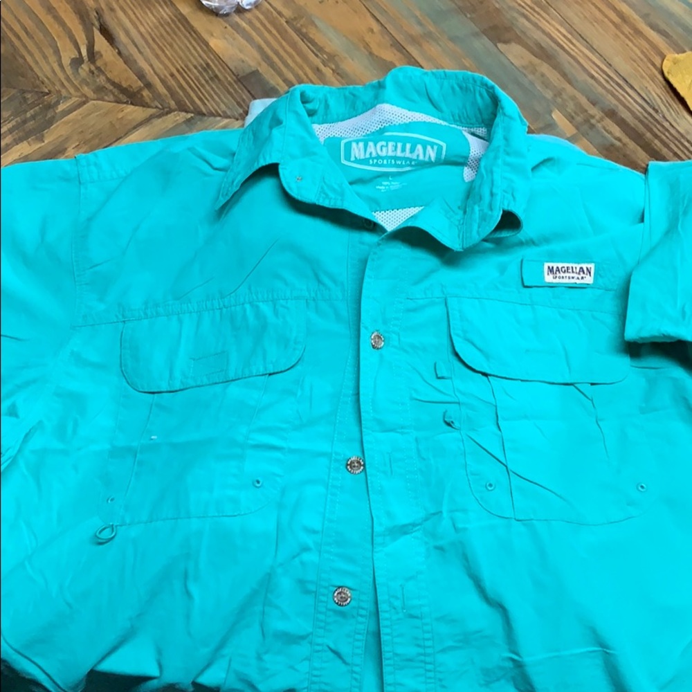 Magellan shirt sleeve fishing shirt size L